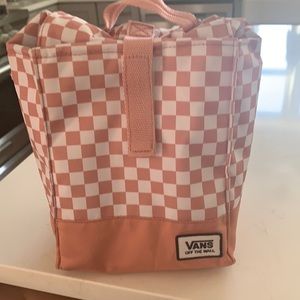 Vans pink and white checkered lunch bag. Minor wear.